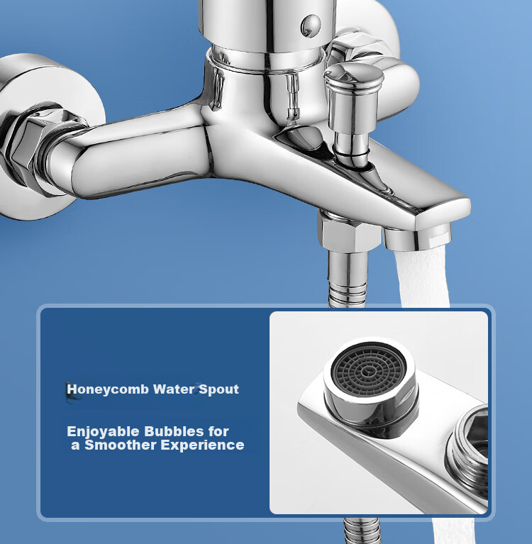 MEJUE Brass Bathroom Faucet Shower Head Set, High-Pressure Shower Head Bathtub Shower Set Z-1497 10