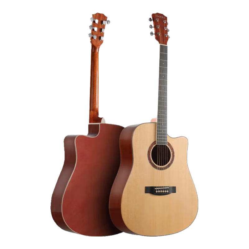 Xiangsiniao Folk Guitar Spruce Top 41-Inch Beginner Acoustic Guitar for Men And Women, Natural Wood Color