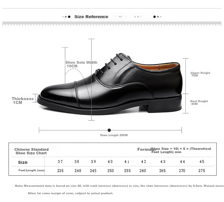 Qiangren Leather Formal Shoes, Jihua 3515 Quality Three-Joint Business Men's Shoes, JD305 Lace-Up Style, Size 40 12