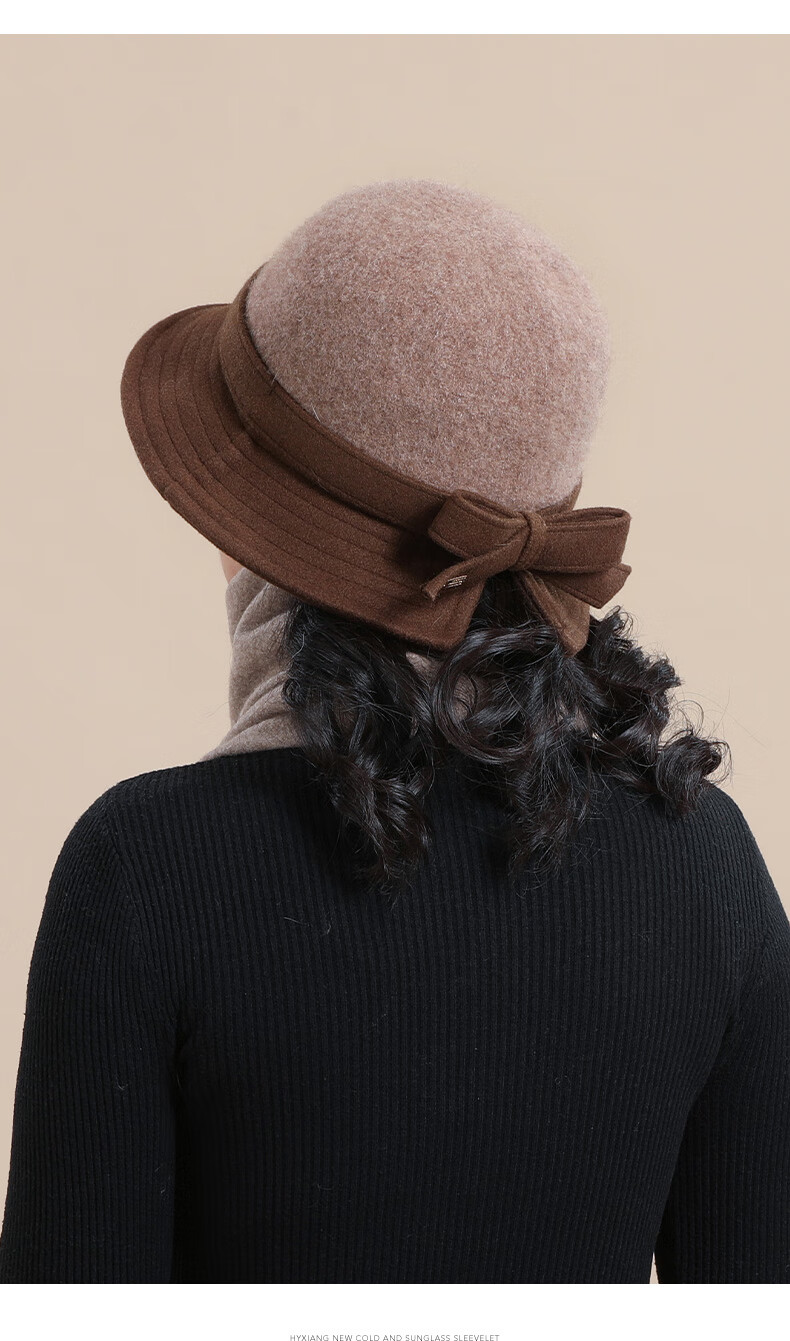 Hengyuanxiang Women's Autumn Winter Warm Elegant Hat for Middle-aged and Elderly, Birthday and New Year Gift for Mom and Elders 3