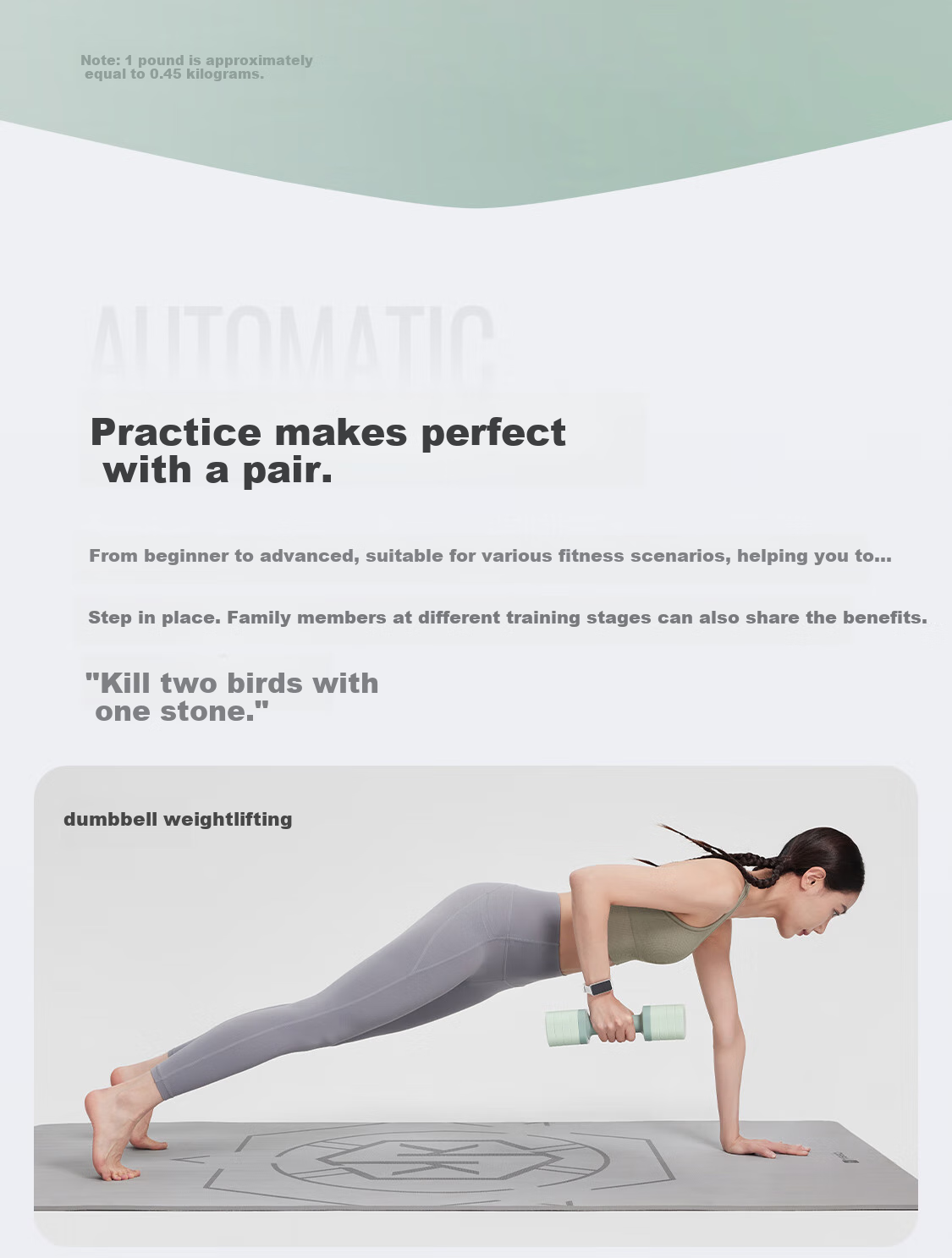 Keep Adjustable Dumbbell Set with Multiple Weight Combinations for Home Strength Training, Suitable for Men And Women, 2.7kg*2 5