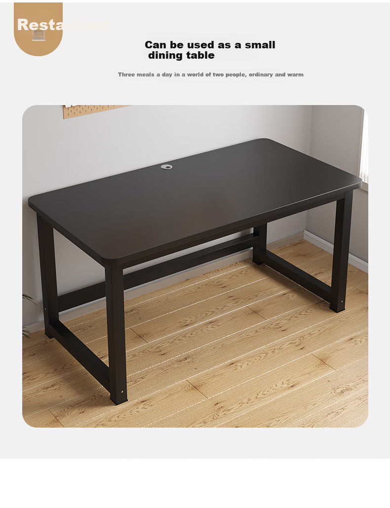 KULIN Computer Desk Home Desktop Writing Desk for Bedroom And Living Room, Simple Office Study Table, Walnut Color, 1.2 Meters 6