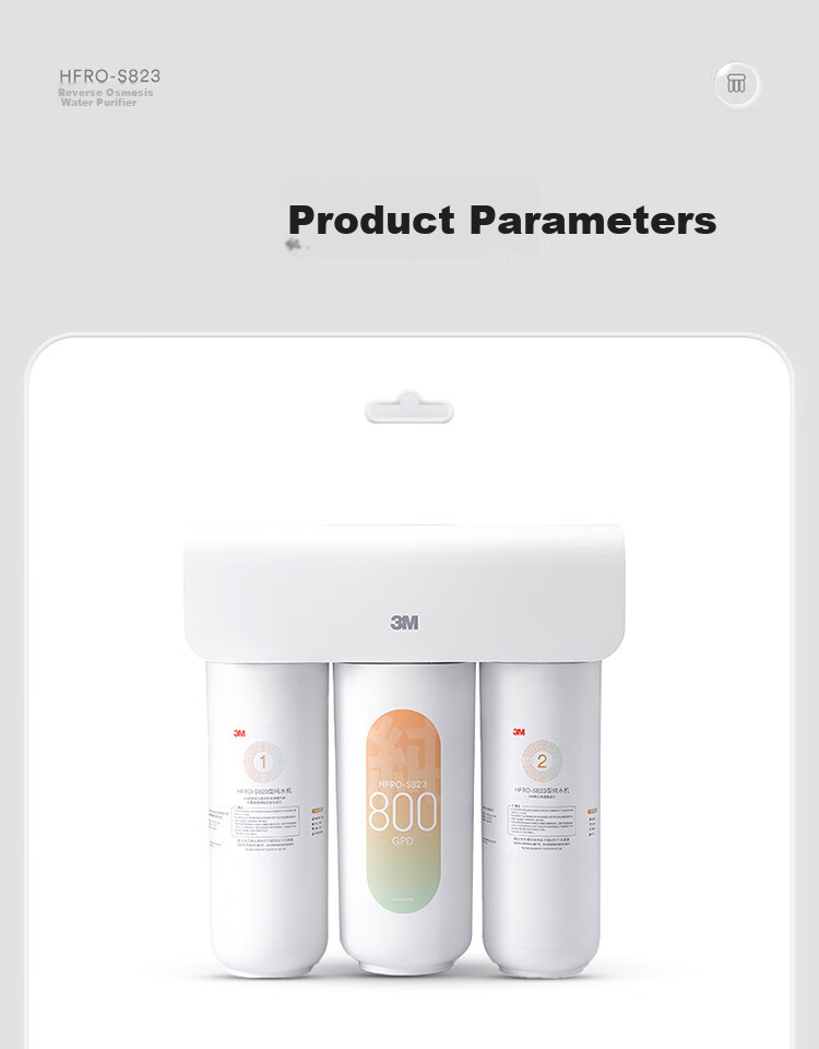 3M Under-Sink Water Purifier, Pure Water Machine HFRO-S823, Compressed Activated Carbon Rod Composite Filter Cartridge, HFRO-RW 15