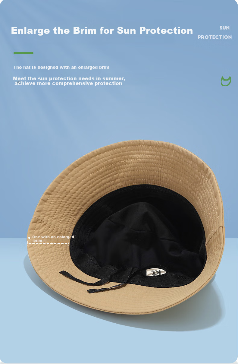 GLO-STORY Sun Hat, Korean Style Unisex Bucket Hat, Retro Versatile Fisherman Hat, MMZ814102, Black Lettering 4