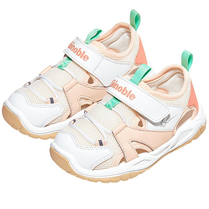 Ginoble Toddler Shoes Summer Comfortable Breathable Sandals Beach Shoes for Boys And Girls GW1741 Pink/Bright White