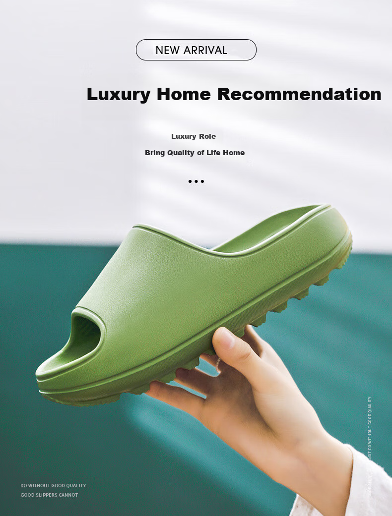 GUOLUOFEI Extra Large Size Squishy Slippers for Women, Summer Shower EVA Men's Thick-Soled Sandals, Pink, Size 39-40 1
