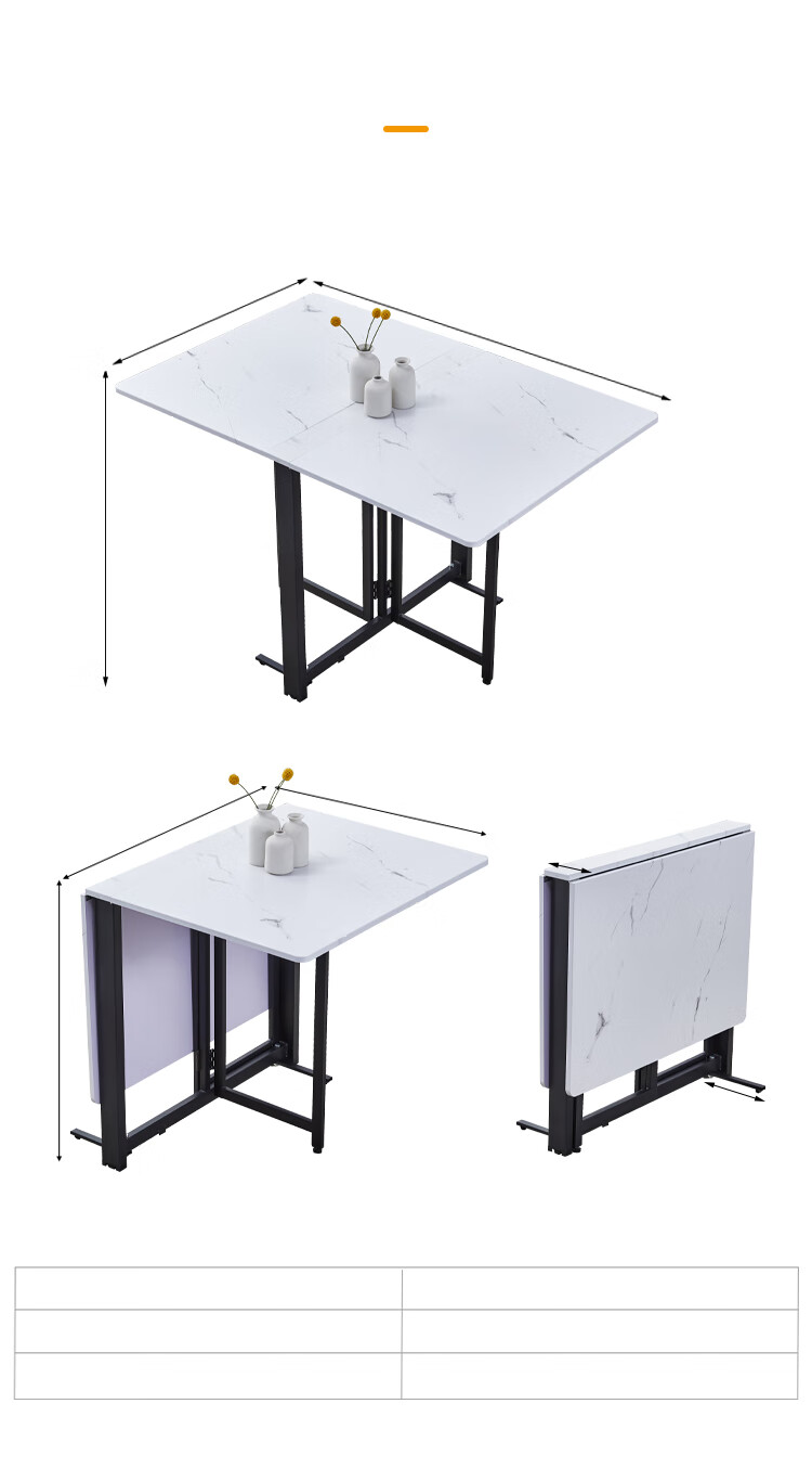 Huanaxin Folding Table, Dining Table, Simple Eating Table, Multifunctional Mobile Collapsible Round Table, Tri-Fold Single Table CJ196 16