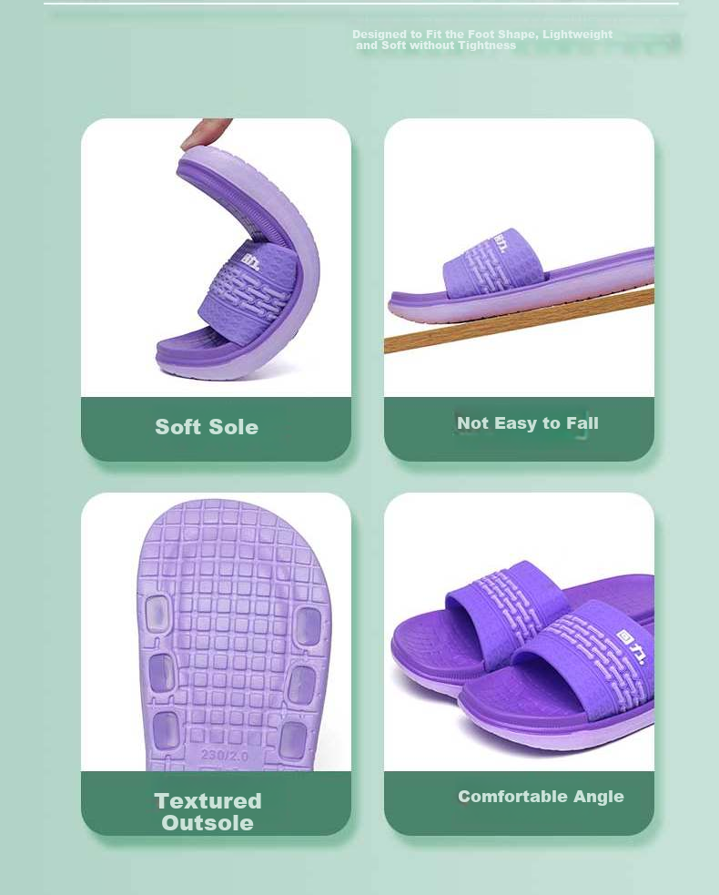 Huili Solid Color Simple Couple Slippers, Bathroom Indoor And Outdoor Fashionable Wear-Resistant Soft-Soled Outdoor Beach Sandals, Men's Style HL01801, Blue, Size 41 6