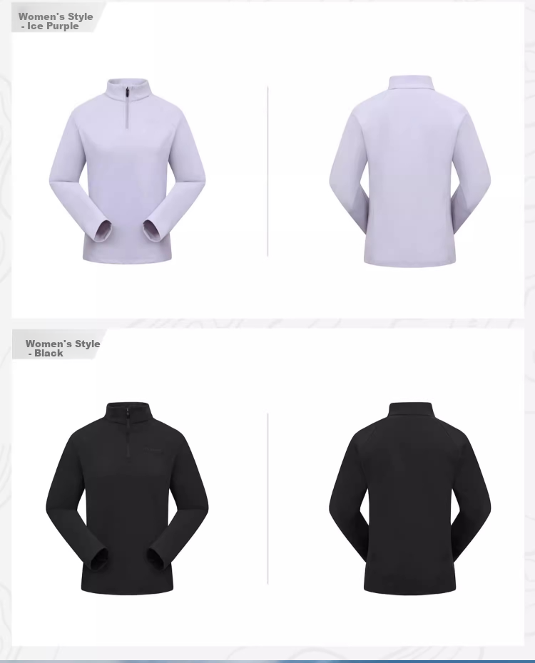 TOREAD Quick-Dry Long Sleeve T-Shirt, Outdoor Elastic Breathable Stand Collar POLO Shirt, Quick-Dry Top, Black Women's Size L 19