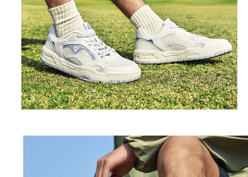 PEAK Taiji White Sneakers for Men, Summer Wear-Resistant Height-Increasing Mesh Shoes, Soft-Soled Running Sports Casual Shoes DB520117 36