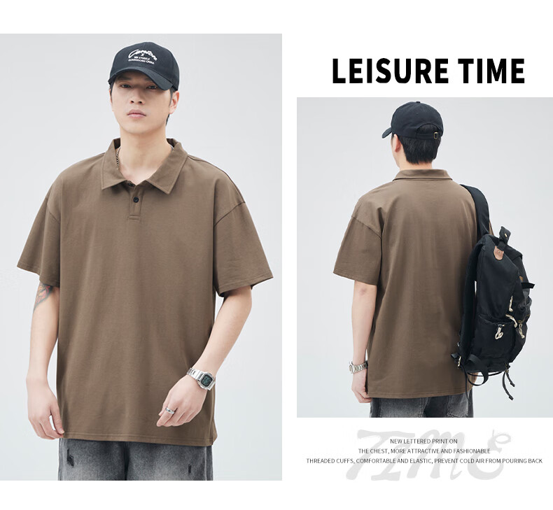 Jeanswest Short-Sleeve Polo Shirt for Men, Summer 2026 Fashion Trendy Casual Versatile Top, Army Green, XL 6