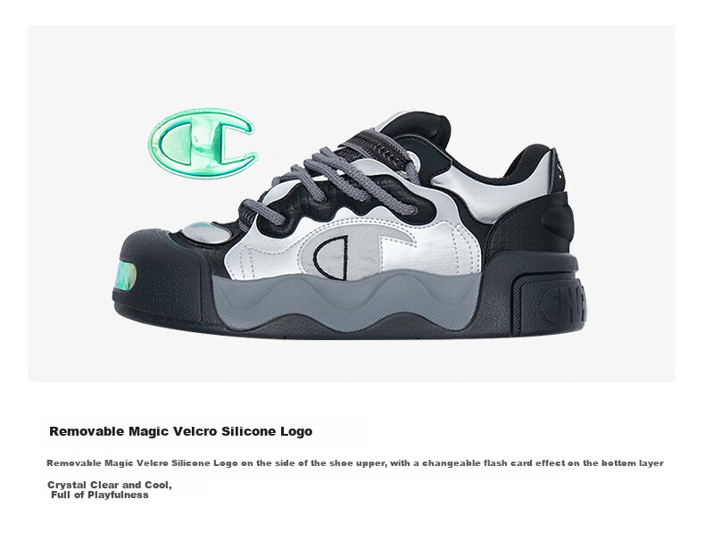 Champion American Champion Sneakers for Women And Men, Trendy Fashionable Thick-Soled Height-Increasing Casual Puffy Bread Shoes 24FWT03 20