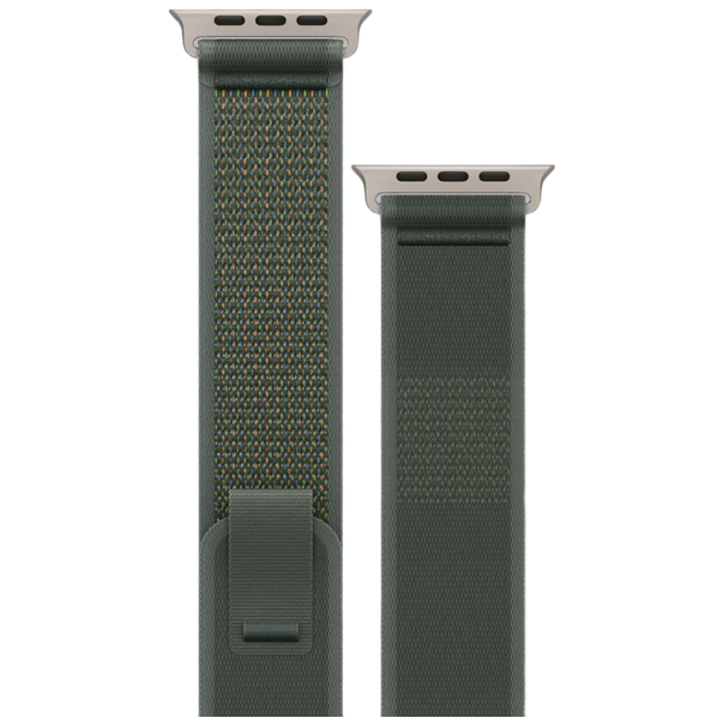 Biaodaige Compatible with Apple Watch Band, Suitable for S12 Ultra 4/2/3 High-End Style, S11/10/9/8/7 IWatch 45/46/49MM Wide Nylon Strap, Green Titanium Buckle