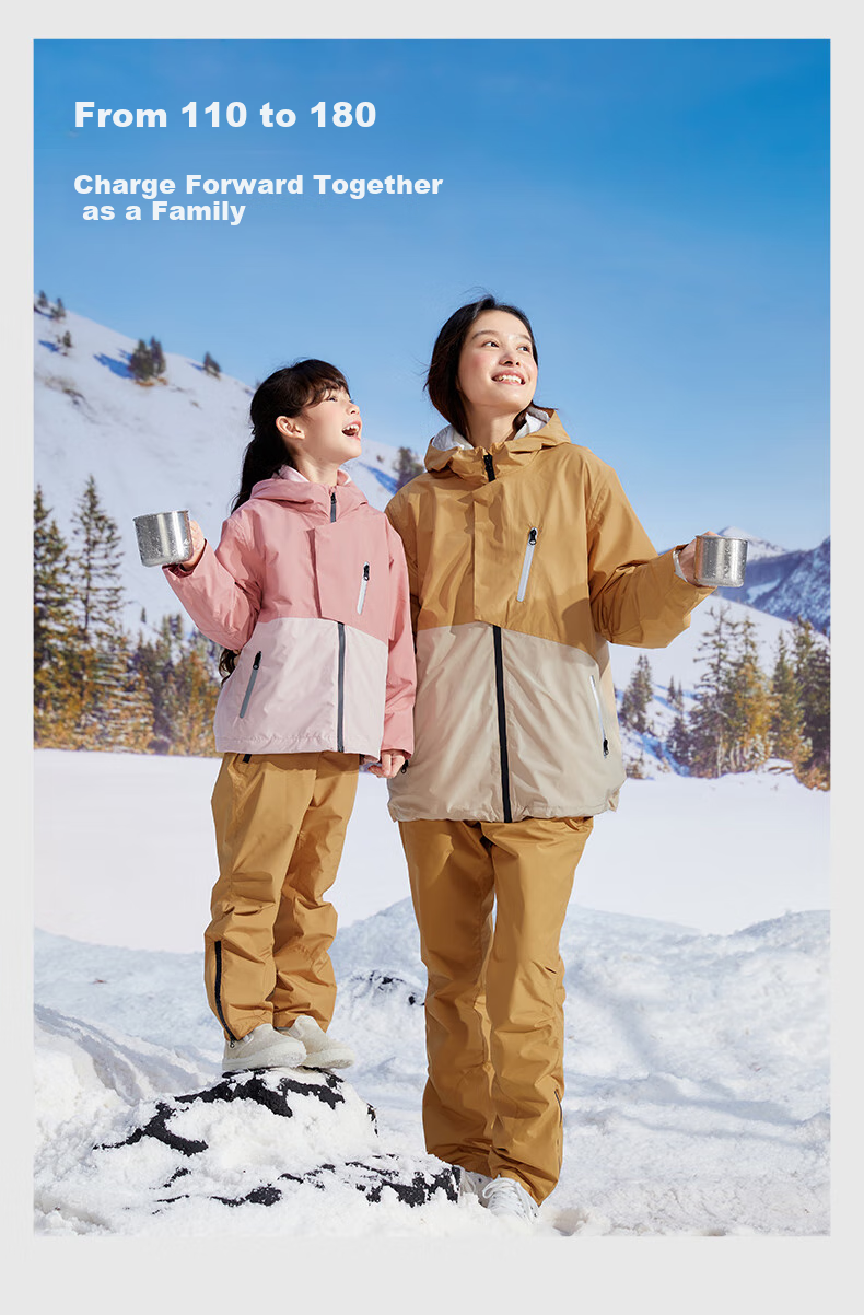 HeyBetter Children's Three-In Fleece Jacket with Inner Liner, Waterproof, Windproof, And Stain-Resistant Autumn And Winter Coat for Temperatures -5° to 15°C 10