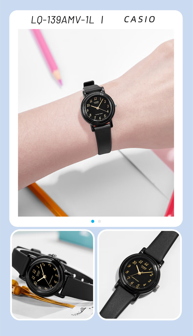 CASIO Watch for Girls, Analog Student Small Dial Children's Watch for Exams [Valentine's Day Gift] LQ-139L 17