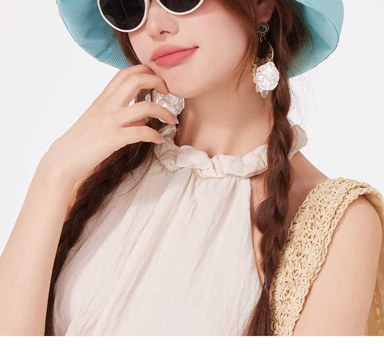 CACUSS Women's Sun Hat Spring Summer Wide Brim Reversible Outdoor UV Protection Bucket Hat Mig 5