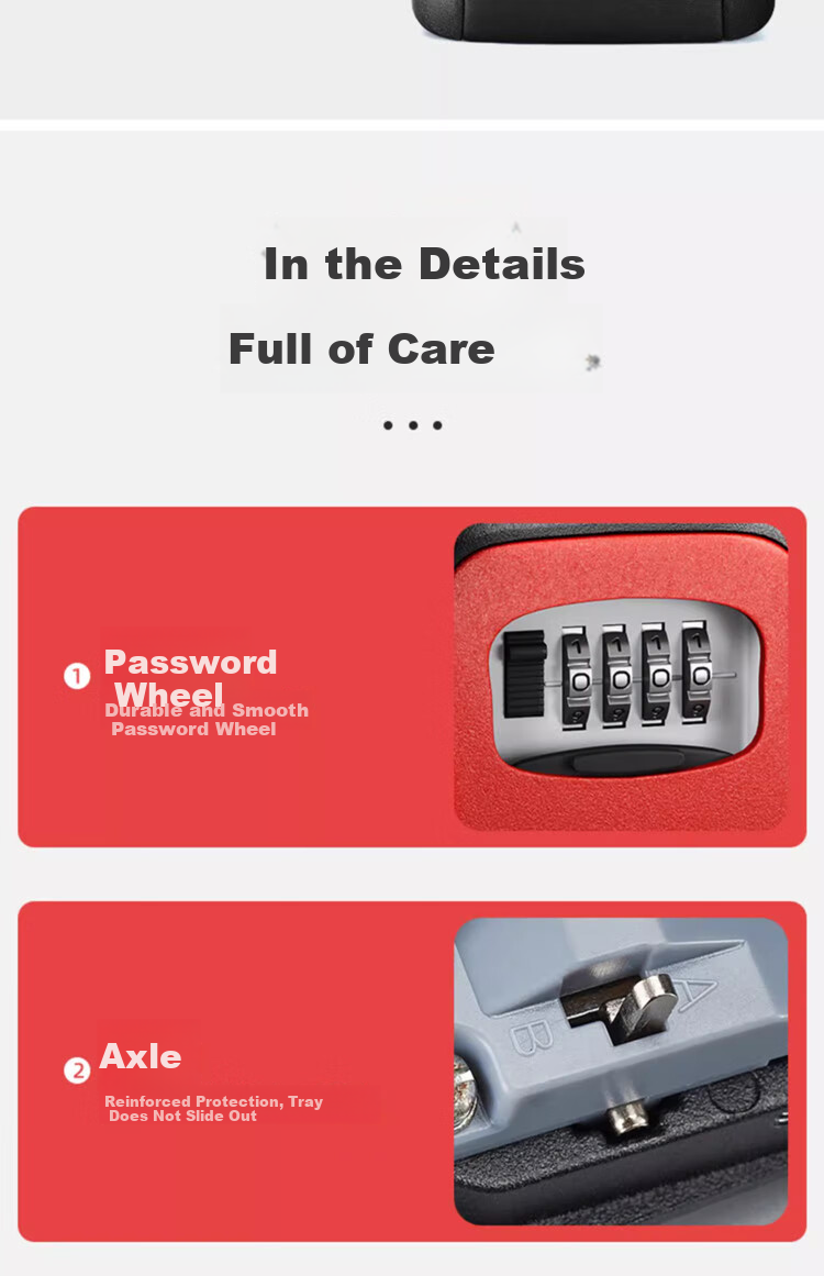 Huge Renovation Password Key Box, Construction Site Anti-Theft Door Peephole Box, Engineering Password Lock Key Box for Storing Keys 11