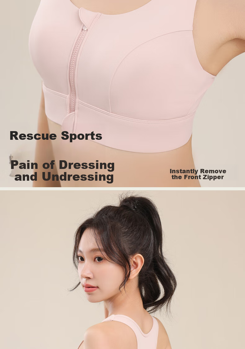 Ziyouxi High-Intensity Sports Bra for Women, Shock-Absorbing, Push-Up, Easy to Put on And Take Off, Beautiful Back Vest, Yoga Training Running Fitness Bra 4