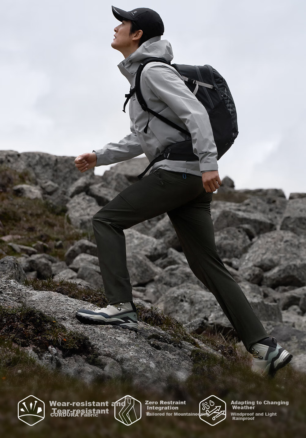 KAILAS Men's T10-X Softshell Pants CORDURA Durable Breathable Windproof Outdoor Heavy-Duty Hiking Pants 2
