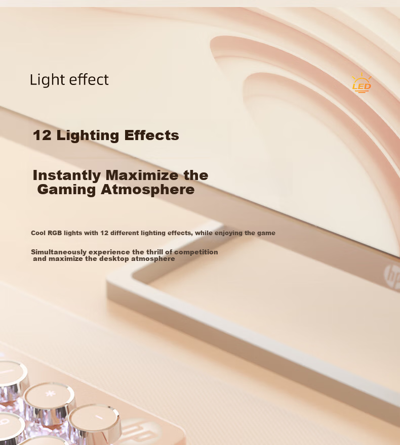HP G260 Wired Gaming Mouse with RGB Breathing Light, E-Sports Macro Programming, Silent, for LOL And PUBG, USB Interface, Compatible with Laptops And Desktop Computers, Office And General Use, with Sound 4