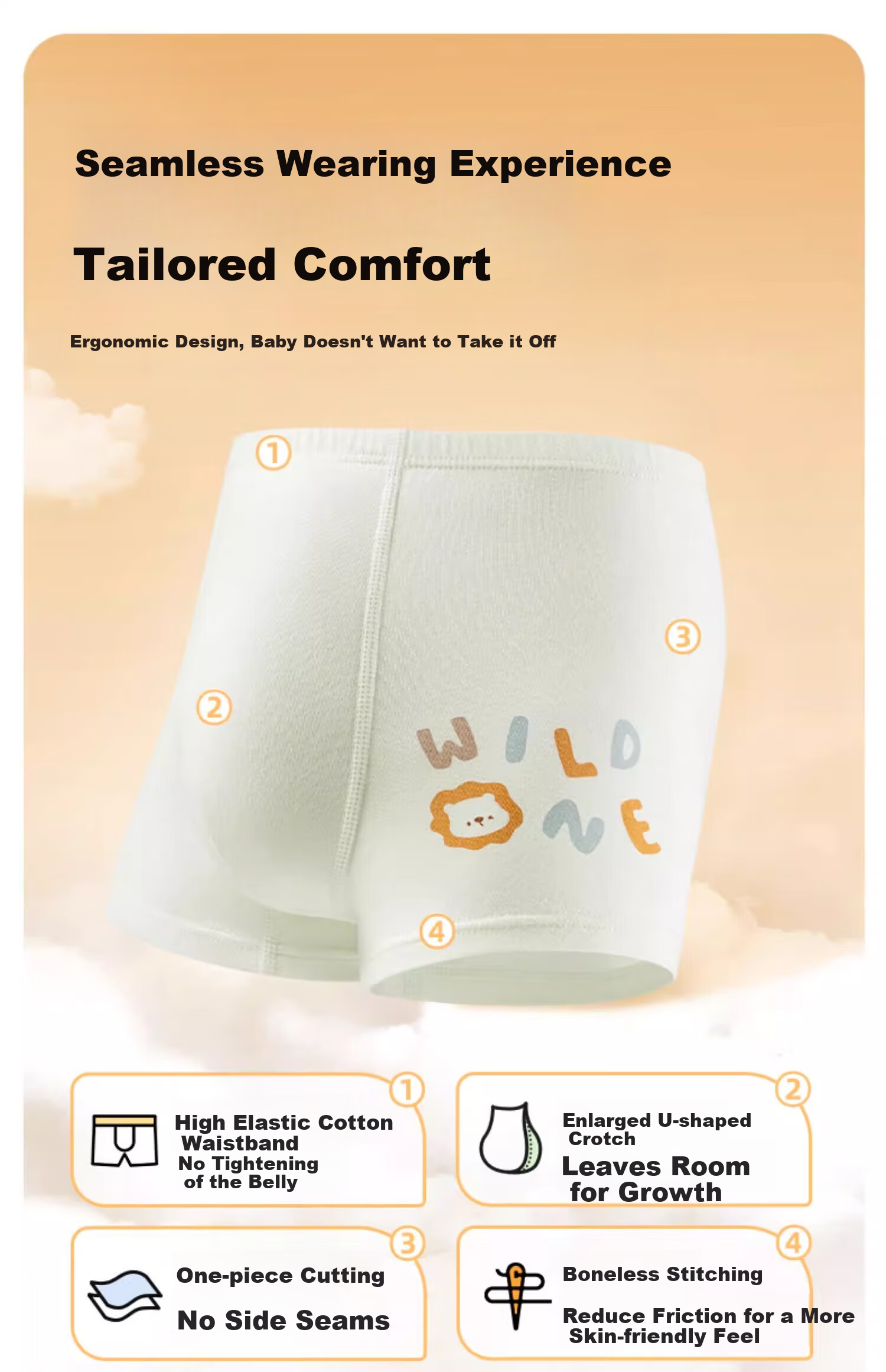 AIBEDILA Boys' Underwear, No Wedgie, for Older Children, 7A Antibacterial, Baby And Teen Boxer Briefs, 4-Pack, Size 130 11