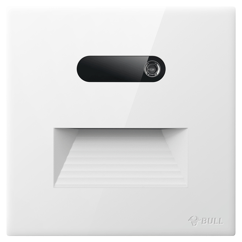 BULL G60 Series Human Body Sensor Footlight 86-Type Ultra-Thin Panel G60D123 Glossy White Switch Socket