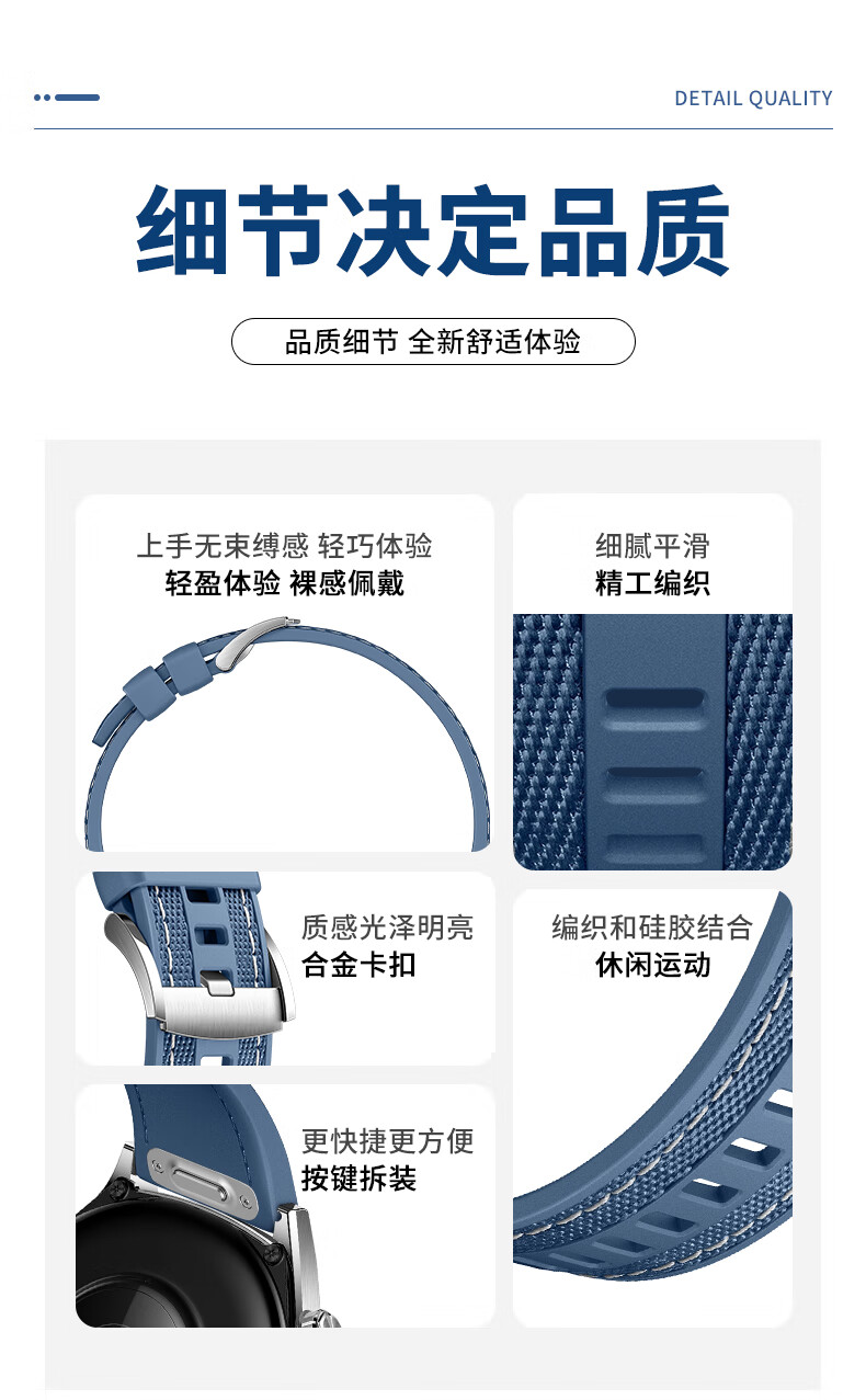 Weiqiantu Suitable for Huawei GT7/GT6/GT5/pro Watch Band, Compatible with Watch4pro/watch6/5/pro/Watch GT4/GT3/Buds2/Pro/Weizhan Dashi 2 Braided Silicone 2 7