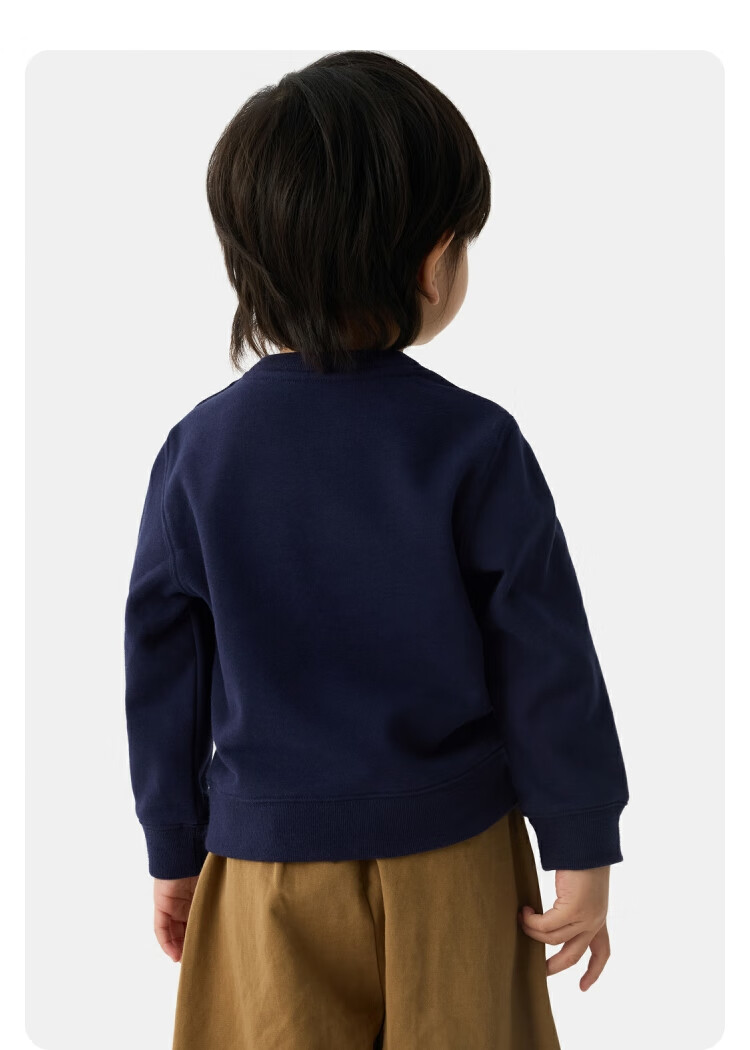 GAP [Same Style for Older And Younger Kids] Boys And Girls Spring Logo Contrast Color Long-Sleeve Sweatshirt 687330 9