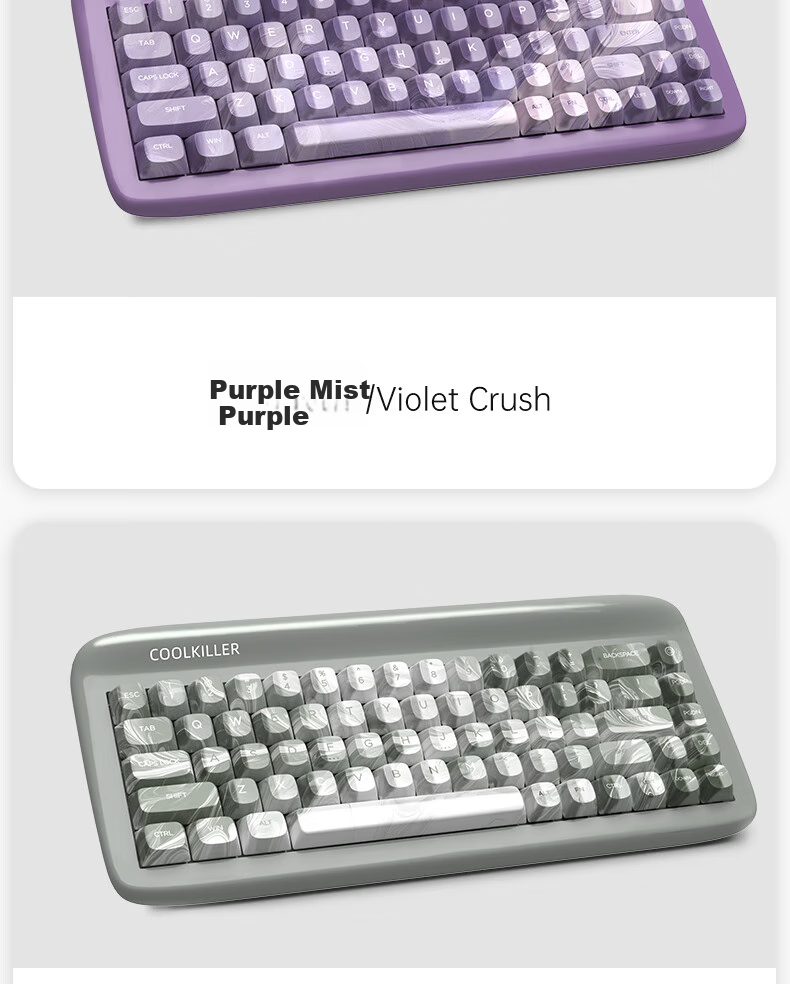 CoolKiller VIVID67 Custom Mechanical Keyboard, Aluminum Block, Wireless Bluetooth Tri-Mode Gaming Keyboard, Gift for Girlfriend, Candy Pink 19