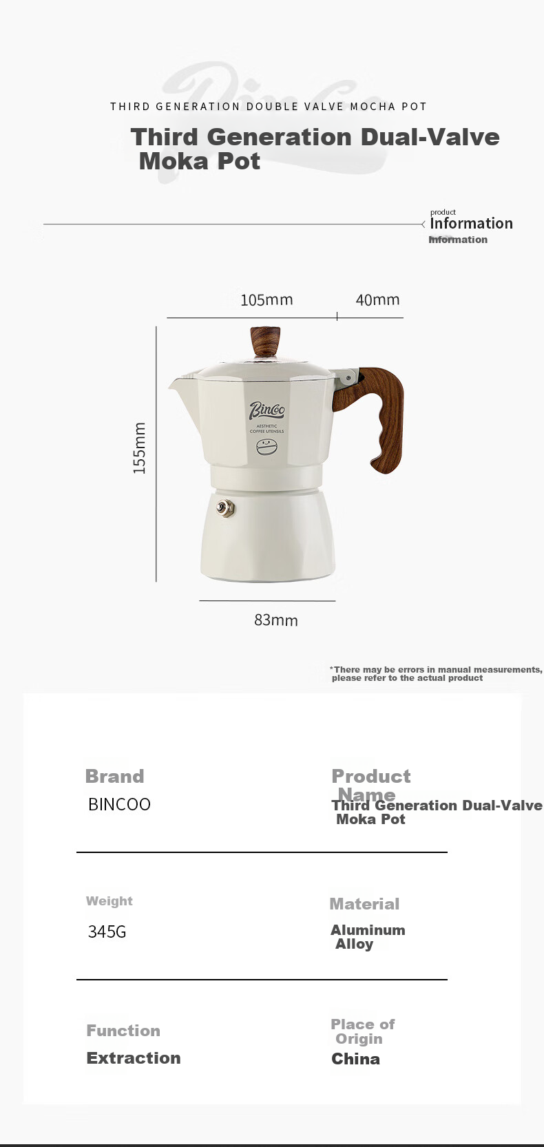 Bincoo Dual-Valve Moka Pot, Multi-Serving Household Small Espresso Maker, Italian Coffee Machine, Coffee Brewing Equipment 9