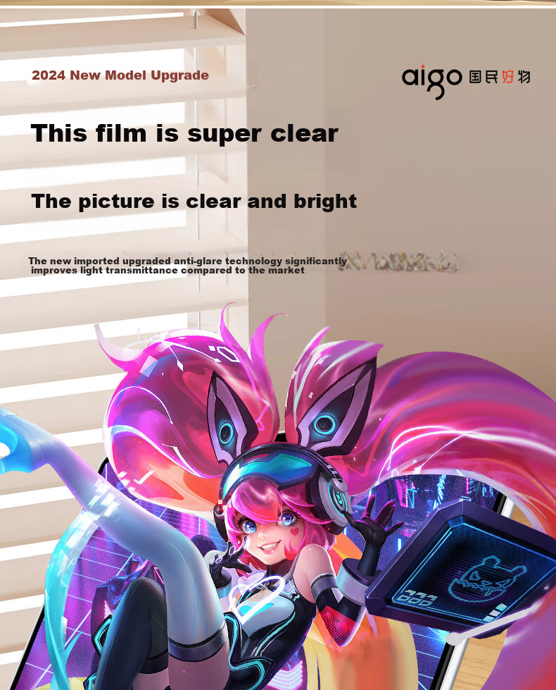 Aigo Computer Privacy Screen Protector for Monitor, Laptop And Desktop, Universal Privacy Protection Film, 13.3 Inches (16:9), New Imported Base Material 11