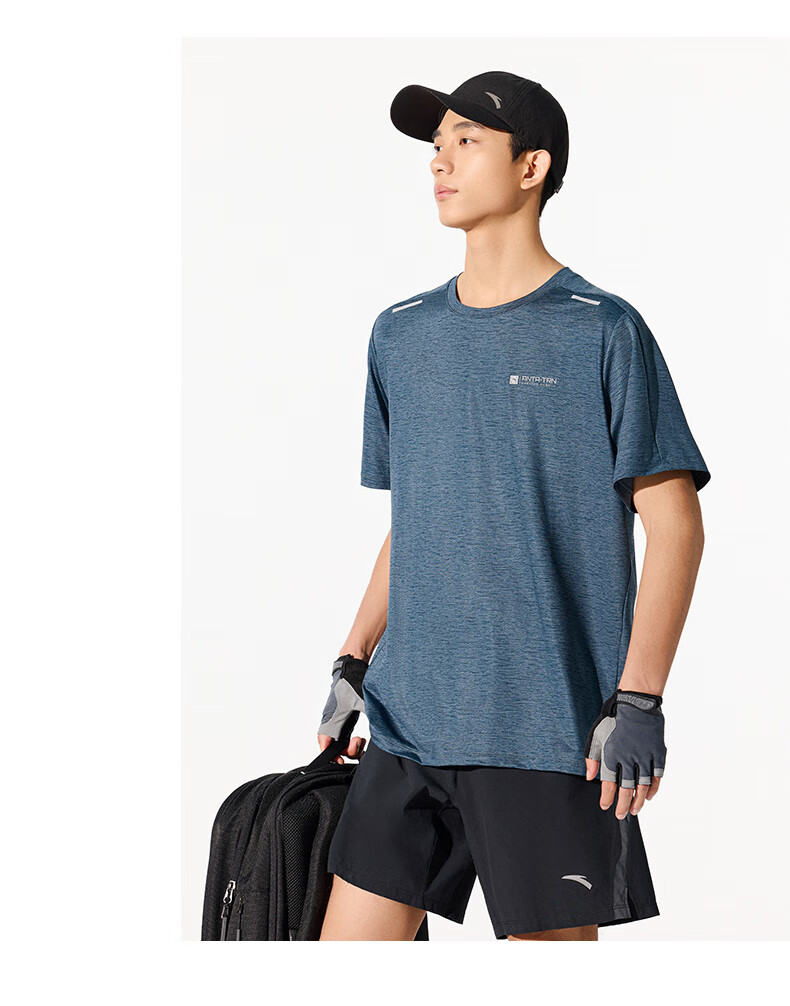 Anta Quick-Dry T-Shirt | Men's Short Sleeve Summer Moisture-Wicking Breathable Training Running Fitness Top 15