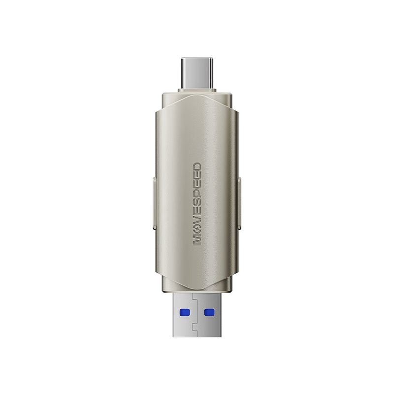 MOVE SPEED 2TB Solid State USB Flash Drive Dual Interface USB3.2/Type-C High Capacity Phone And Computer Drive for Car Use, Read And Write Speed 1000MB/s, Compatible with Apple 15-17, Midnight NT10