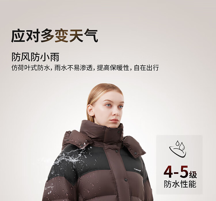 Tanboer Women's Short Down Jacket with Detachable Hood, Thick Winter Outdoor Warm Coat 5530538Z Black 165 3