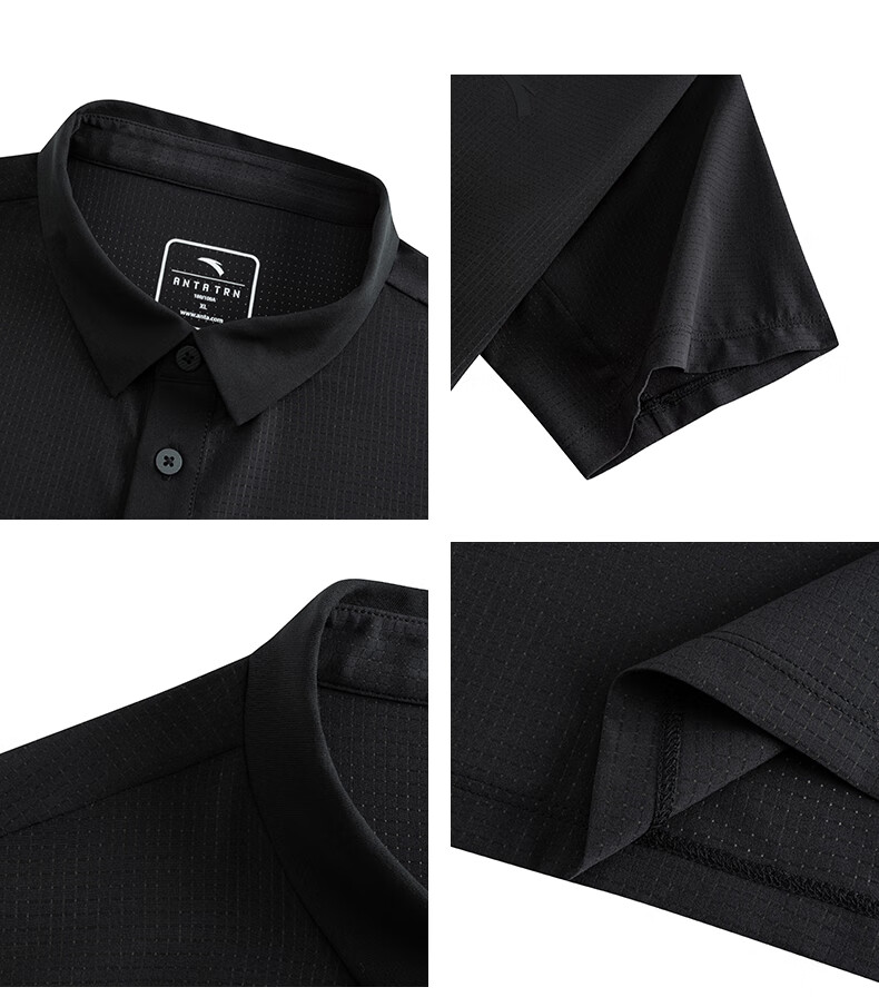 Anta Xingdong Polo | Lightweight Business Quick-Dry Collared Short Sleeve Men's Summer Commuter Breathable T-Shirt Crisp Top 16