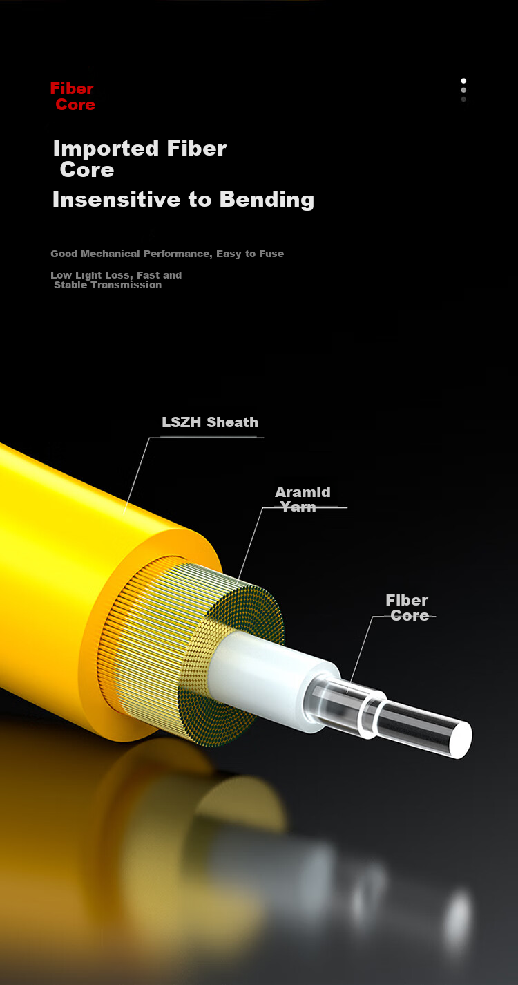 Shengwei Engineering Telecom-Grade Fiber Optic Patch Cable, ST-SC Single-Mode Single-Core 3 Meters, 9/125 Low Smoke Zero Halogen Environmentally Friendly Outer Sheath, Transceiver Pigtail, FSC-106 5