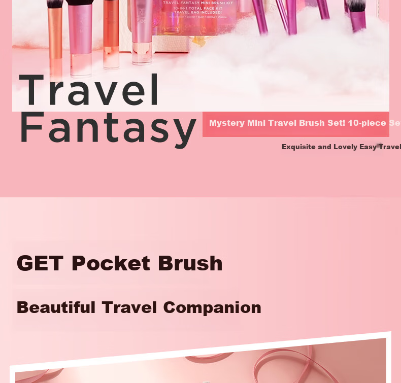 Real Techniques Dream Makeup Brushes Set of 10: Eyeshadow Brush, Powder Brush, Concealer Brush, Blush Brush 2