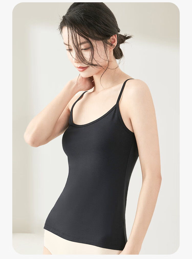 MiiOW Pure Cotton Camisole Tank Top for Women, Inner Wear Or Outer Wear, Sleeveless Vest, Beautiful Back Undershirt, White, L 5
