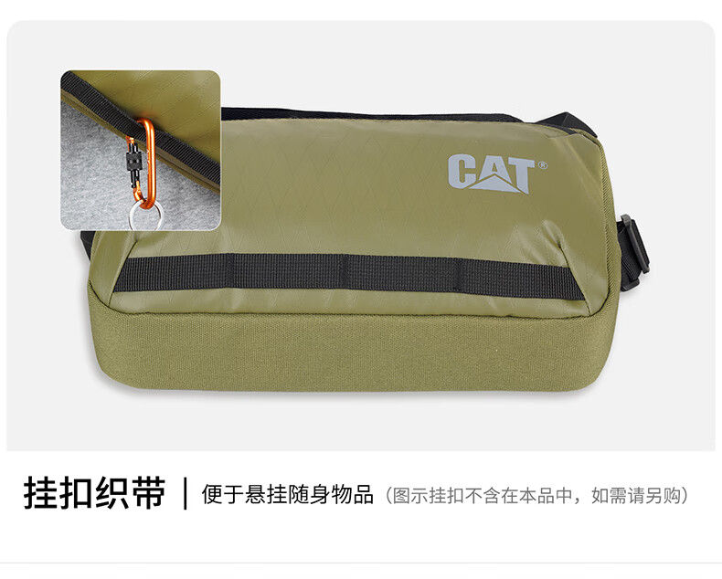 CAT Shoulder Bag, Crossbody Small Bag, Casual Phone Bag for Going Out, 10-Inch IPad Bag, Messenger Bag, Sports Bag, Black, 84930 3