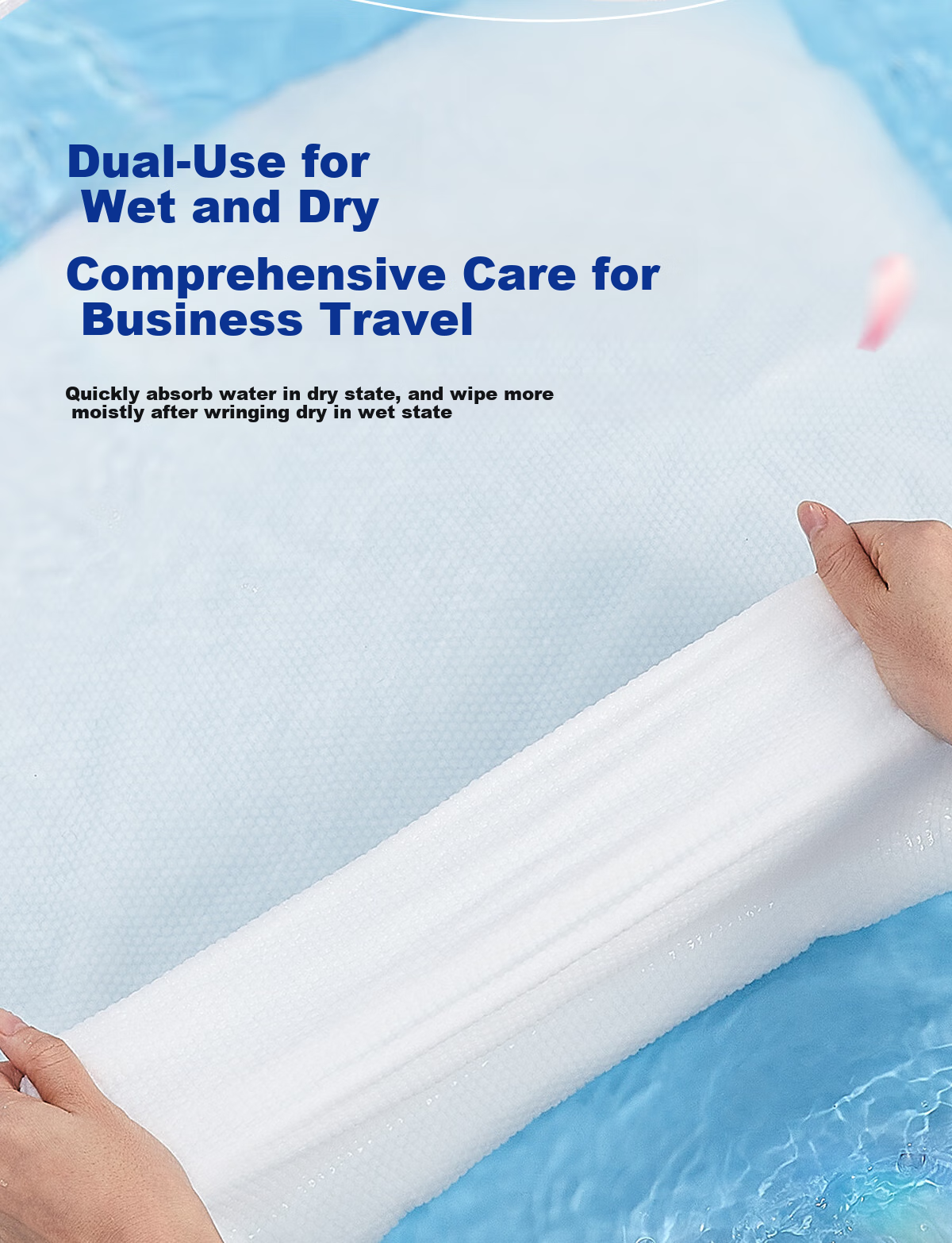 Ankexin Disposable Bath Towels, 5 Individually Wrapped, Extra Large And Thick, 70x140cm, Soft Cotton Towel with Pearl Pattern, Travel-Friendly And Portable 9