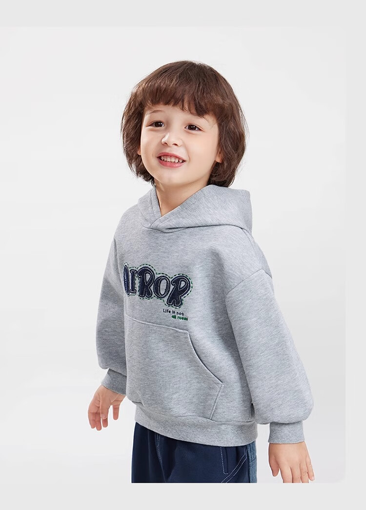 Ciciibear Boys Fleece Hoodie 2024 New Baby Hooded Autumn Winter Thickened Loose Base Shirt Trendy 11