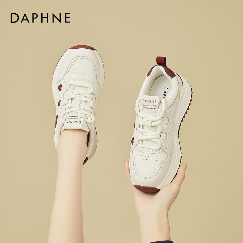 Женские кроссовки DAPHNE, модные, удобные, легкие, универсальные, для путешествий, повседневные, бежево-красные, размер 39