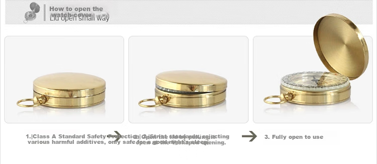 Paulone 77mm Outdoor Multifunctional Metal Compass, Stainless Steel, Chinese And English, for Car And Ship Use, ZNZ77 7