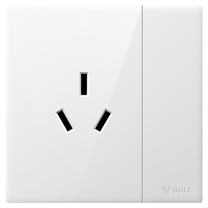 BULL G60 Series 16A Switch Socket Ultra-thin Panel G60E204 Glossy White