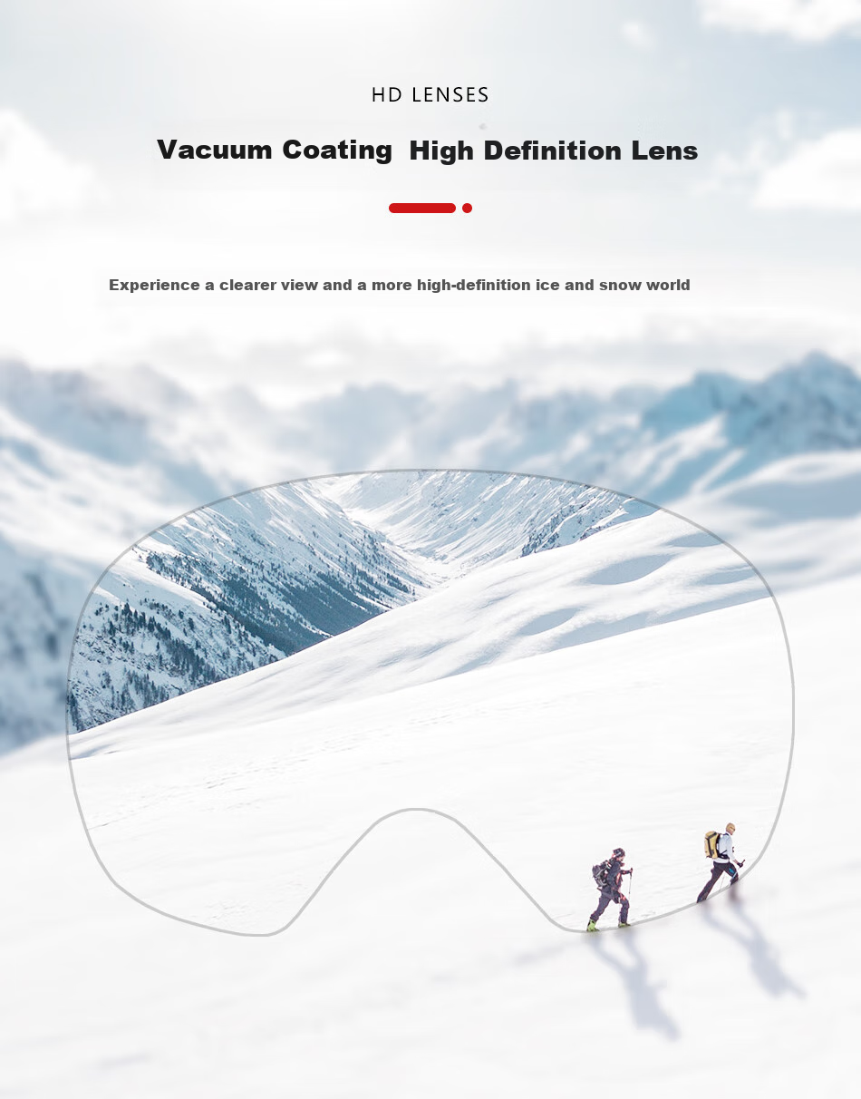 SooGree Ski Goggles for Adults, Anti-Fog Ski Glasses for Men And Women, Double-Layer Wearable with Prescription Lenses, Skiing Equipment for Mountaineering 7