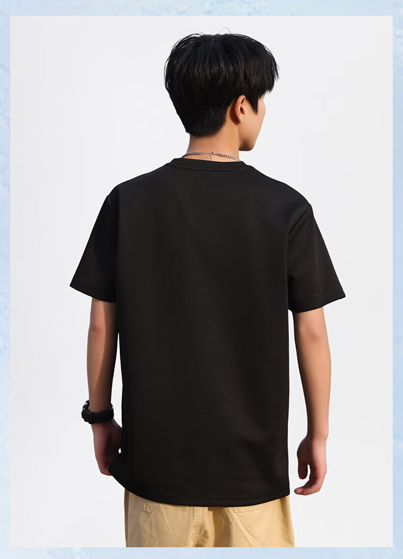 Huili Short-Sleeve T-Shirt for Men, Round Neck, Corn Pattern Print, Summer Undershirt, Loose-Fitting Trendy Casual Top for Me 8