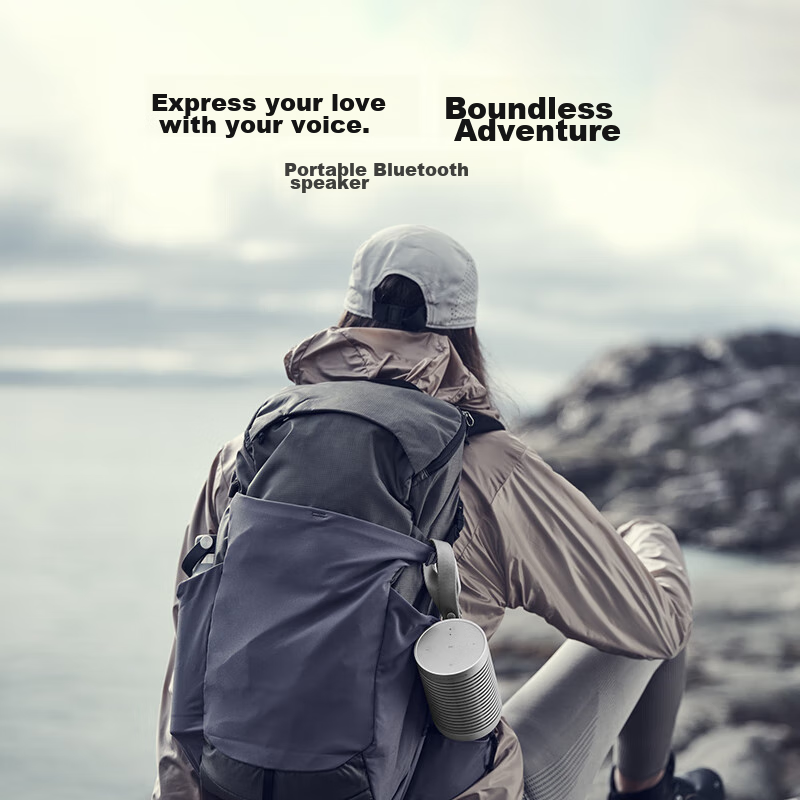 B&O Beosound Explore Wireless Bluetooth Speaker, Portable B&O Audio Mini Waterproof Sports Personal Speaker, Misty Gray, Holiday Gift [Gong Jun Endorsement]