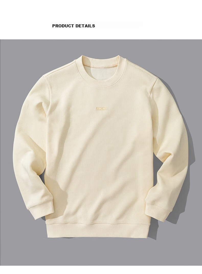 Mr. Bu Celebrity-Style Crew Neck Pullover Men's Sweatshirt, Autumn And Winter Long-Sleeve T-Shirt, Base Layer Top, Yan Yan Black, 2XL(185) 13