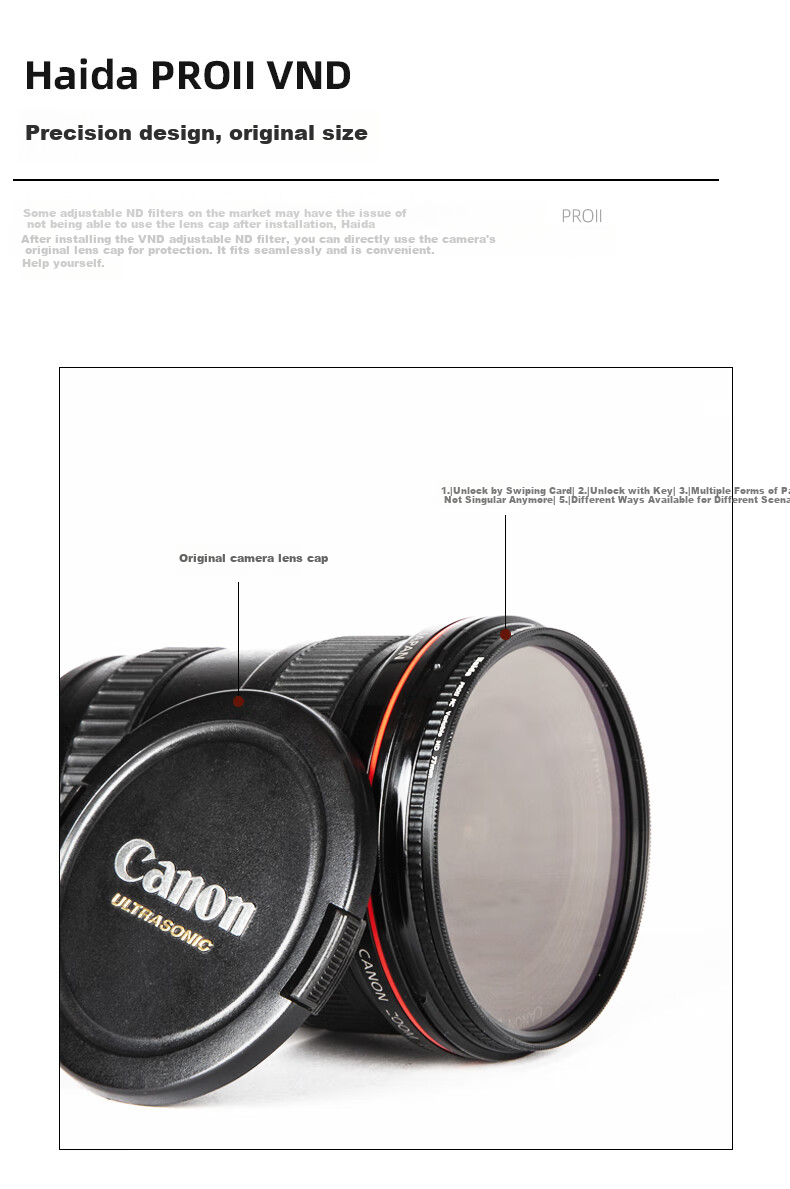 Haida PROII Adjustable Neutral Density Filter 77mm VND Variable ND Filter 1.5-5 Stops for Canon Nikon Sony Fuji And Other Mirrorless And DSLR Camera Lenses 10