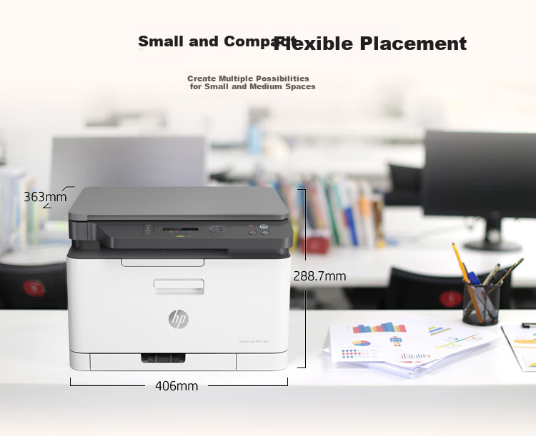 HP 178nw Color Laser Wireless Printer, All-In Printer with Print, Copy And Scan Functions, Wireless Home Three-In Multifunction Printer for Office Use 4